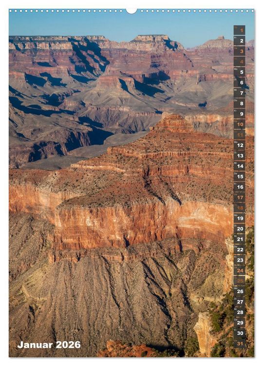Produktbild: GRAND CANYON Imposante Aussichten (hochwertiger Premium Wandkalender 2026 DIN A2 hoch), Kunstdruck in Hochglanz