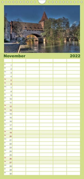 Produktbild: Familienplaner Meine Stadt N&uuml;rnberg (Wandkalender 2022 , 21 cm x 45 cm, hoch)