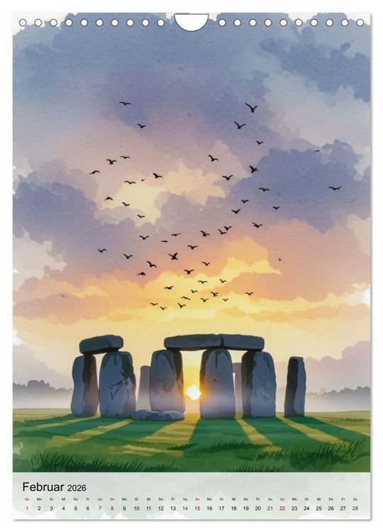Produktbild: Kulturelle Sch&auml;tze in Aquarell (Wandkalender 2026 DIN A4 hoch), CALVENDO Monatskalender