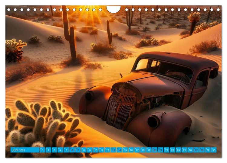 Produktbild: Oldtimer im W&uuml;stensand (Wandkalender 2026 DIN A4 quer), CALVENDO Monatskalender