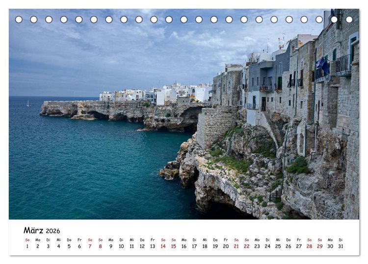 Produktbild: S&uuml;ditalien - Von Kampanien nach Apulien (Tischkalender 2026 DIN A5 quer), CALVENDO Monatskalender