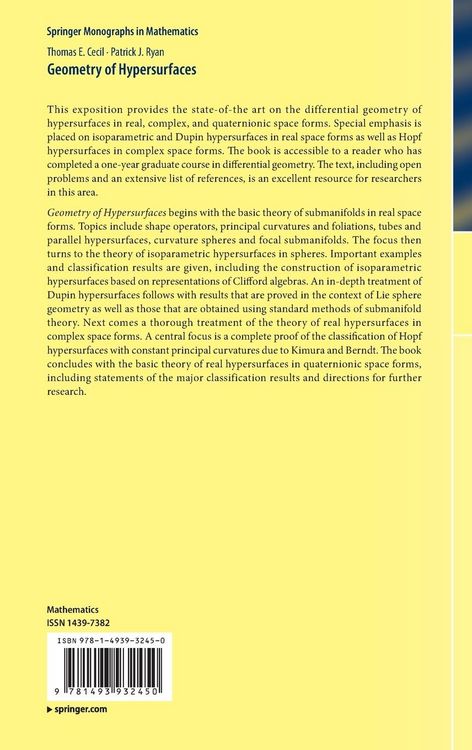 Produktbild: Geometry of Hypersurfaces
