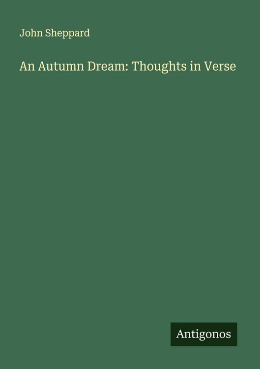 Produktbild: An Autumn Dream: Thoughts in Verse