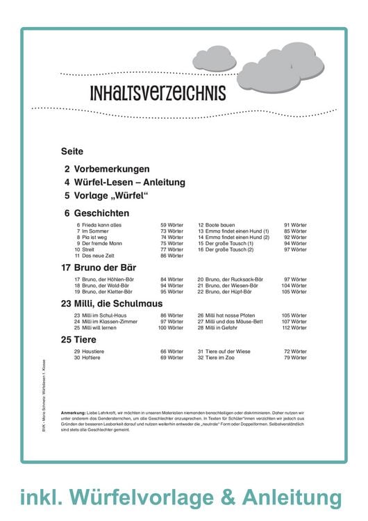 Produktbild: W&uuml;rfellesen - 1. Klasse