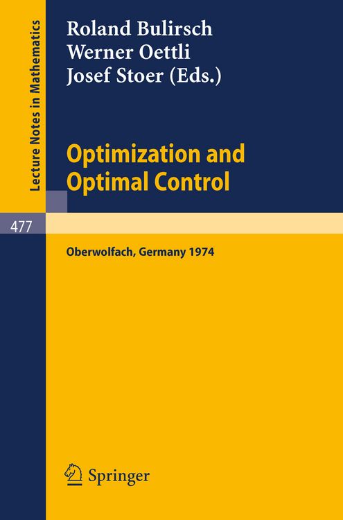 Produktbild: Optimization and Optimal Control