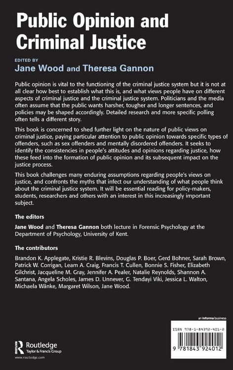 Produktbild: Public Opinion and Criminal Justice