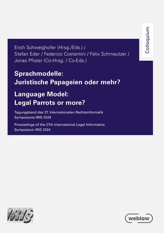 Produktbild: Sprachmodelle: Juristische Papageien oder mehr?