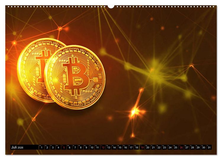 Produktbild: Bitcoins (Wandkalender 2026 DIN A2 quer), CALVENDO Monatskalender