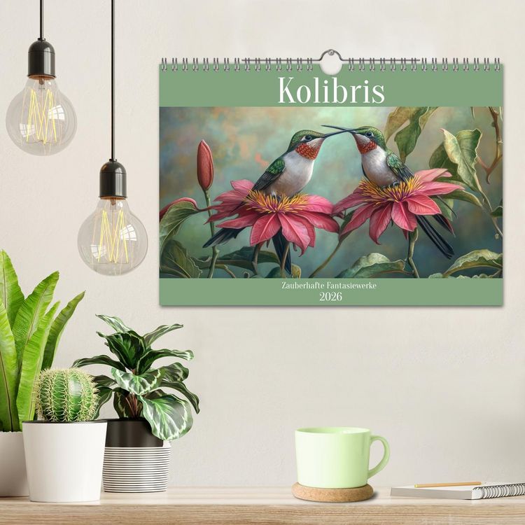 Produktbild: Kolibris - Zauberhafte Fantasiewerke (Wandkalender 2026 DIN A4 quer), CALVENDO Monatskalender