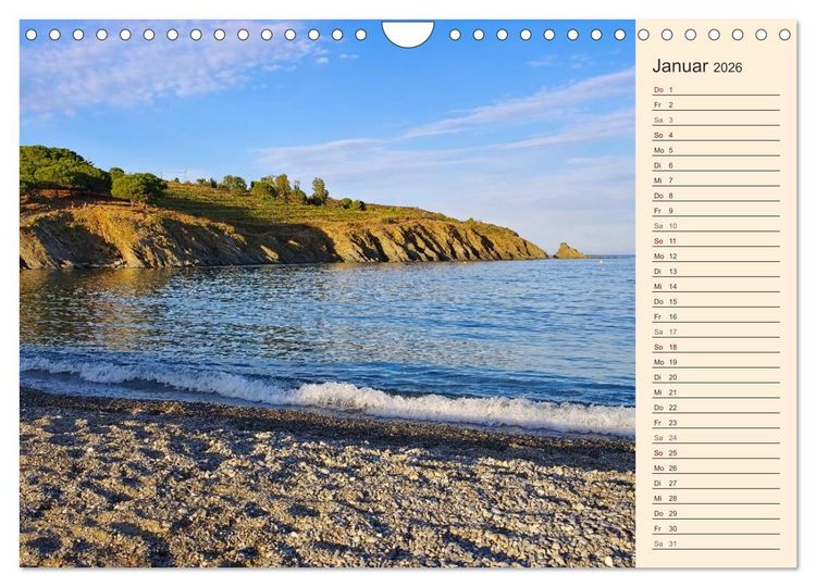 Produktbild: Cote Vermeille - Wo die Pyren&auml;en das Meer k&uuml;ssen (Wandkalender 2026 DIN A4 quer), CALVENDO Monatskalender