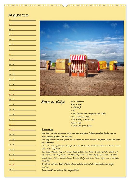 Produktbild: Ostfriesland - Appetit auf mehr / Geburtstagskalender (Wandkalender 2026 DIN A2 hoch), CALVENDO Monatskalender