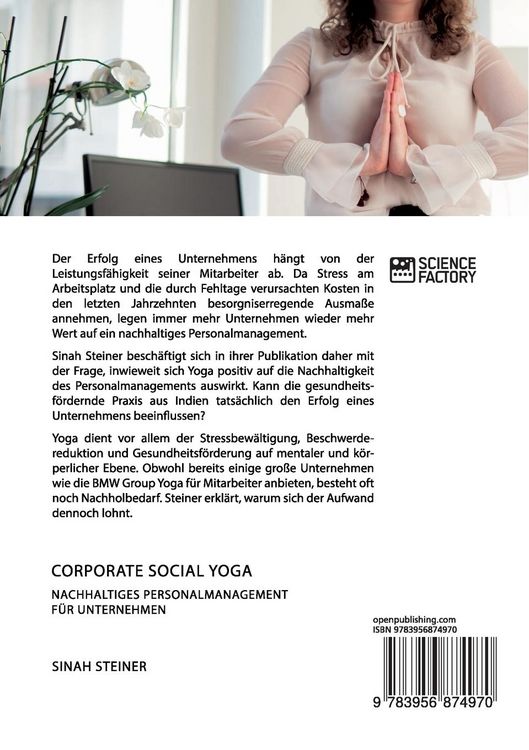 Produktbild: Corporate Social Yoga. Nachhaltiges Personalmanagement f&uuml;r Unternehmen