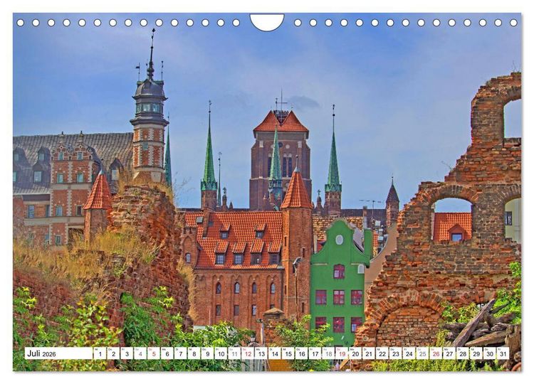 Produktbild: Danzig - Eine historische Sch&ouml;nheit (Wandkalender 2026 DIN A4 quer), CALVENDO Monatskalender