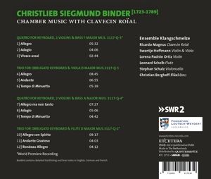 Produktbild: Binder & Clavecin Roial: Chamber Music at the Dres