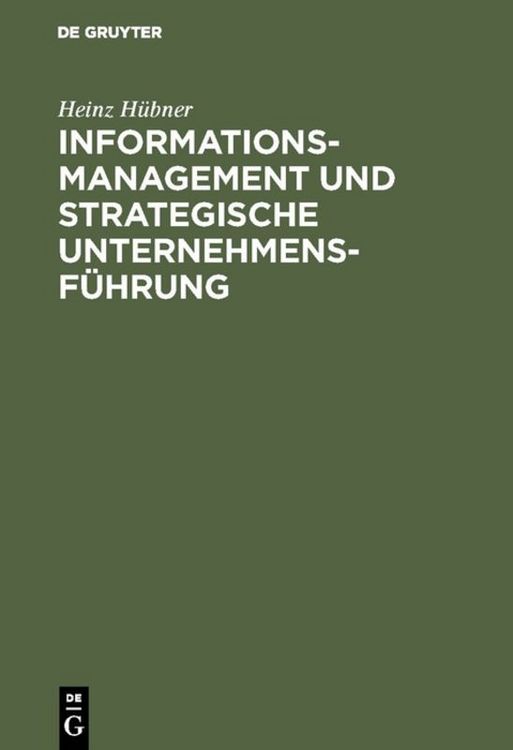 Produktbild: Informationsmanagement und strategische Unternehmensf&uuml;hrung