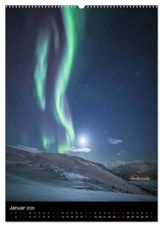 Produktbild: Nordlichtn&auml;chte (hochwertiger Premium Wandkalender 2026 DIN A2 hoch), Kunstdruck in Hochglanz
