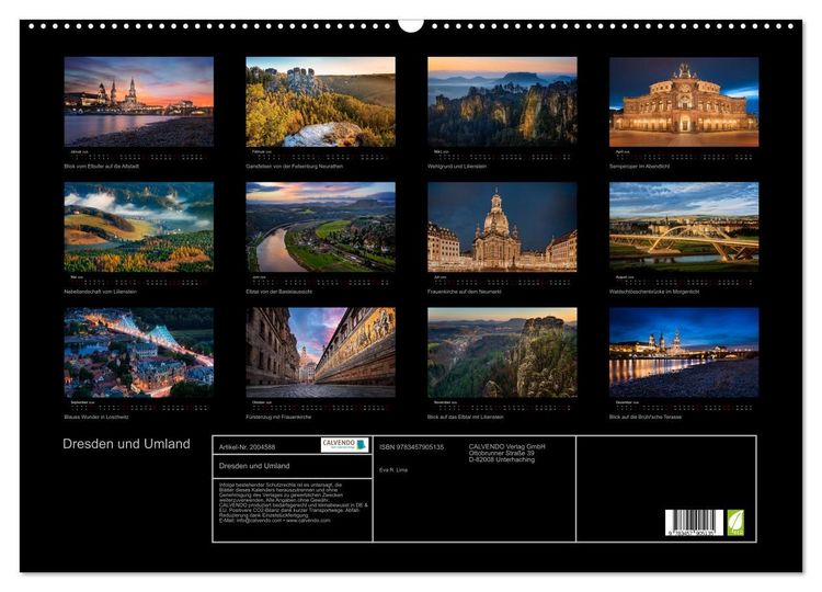 Produktbild: Dresden und Umland (Wandkalender 2026 DIN A2 quer), CALVENDO Monatskalender