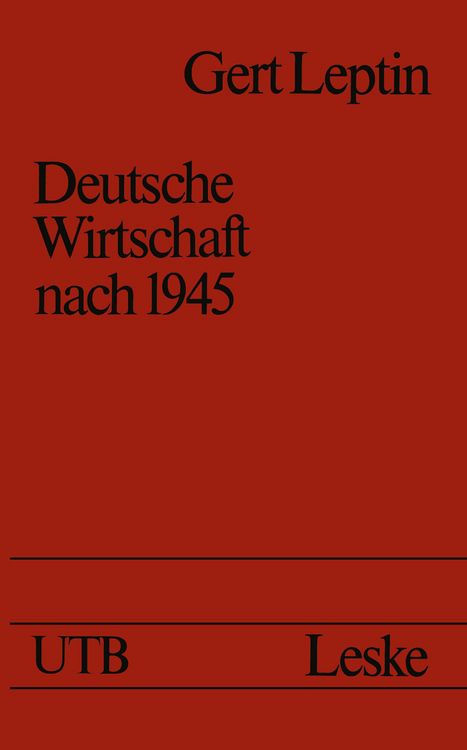 Produktbild: Deutsche Wirtschaft nach 1945