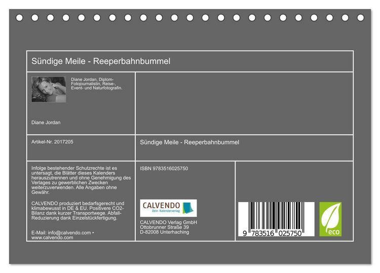 Produktbild: S&uuml;ndige Meile - Reeperbahnbummel (Tischkalender 2026 DIN A5 quer), CALVENDO Monatskalender