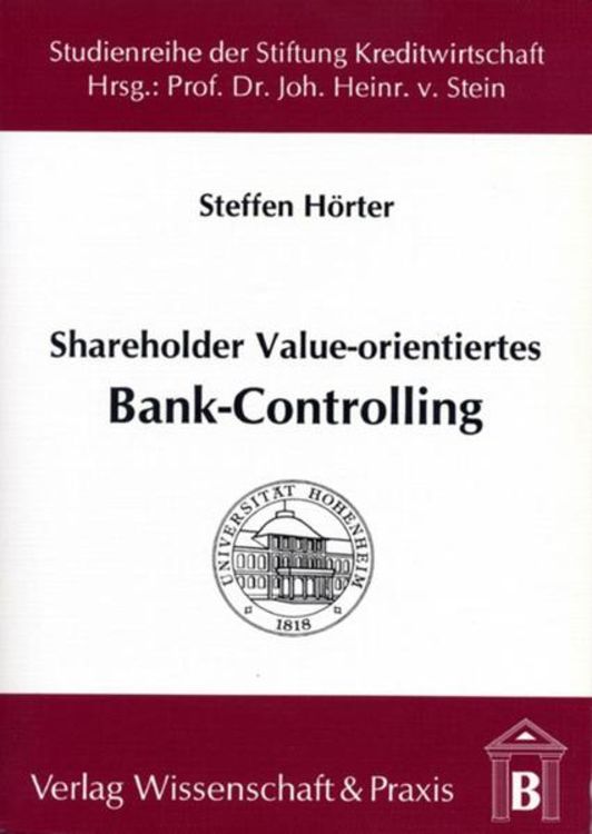 Produktbild: Shareholder Value-orientiertes Bank-Controlling