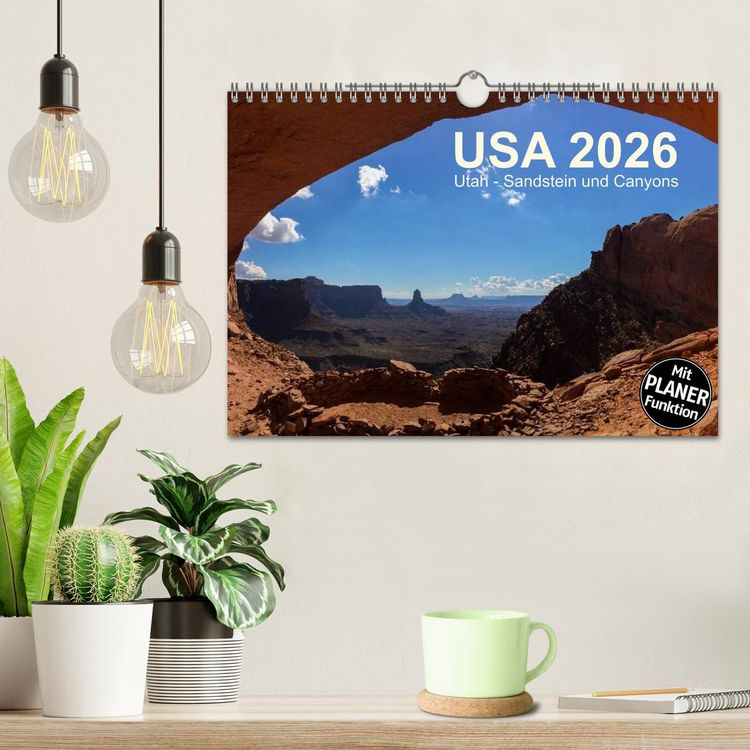 Produktbild: USA 2026 Utah - Sandstein und Canyons (Wandkalender 2026 DIN A4 quer), CALVENDO Monatskalender