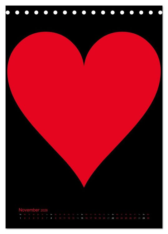Produktbild: Foto- und Bastelkalender &bdquo;LIEBE&ldquo; in der Farbe Schwarz (Tischkalender 2026 DIN A5 hoch), CALVENDO Monatskalender