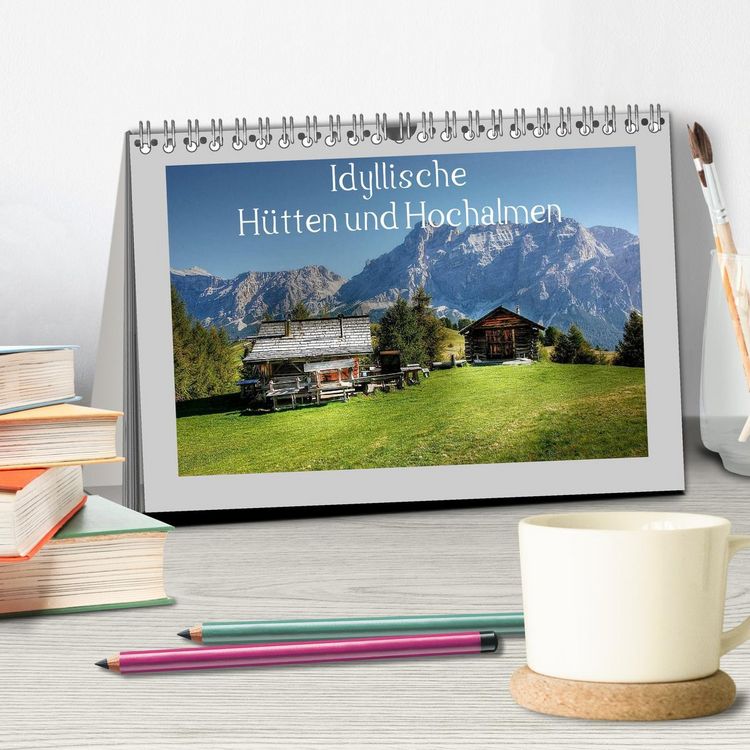 Produktbild: Idyllische H&uuml;tten und Hochalmen (Tischkalender 2026 DIN A5 quer), CALVENDO Monatskalender