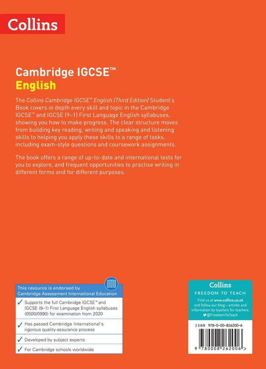 Produktbild: Cambridge Igcse(r) English Student Book