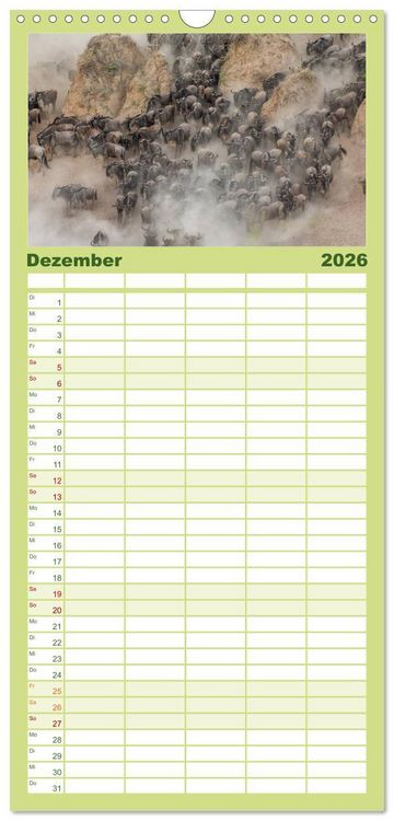 Produktbild: Familienplaner 2026 - Emotionale Momente: Afrika Wildlife. Part 3. mit 5 Spalten (Wandkalender, 21 x 45 cm) CALVENDO