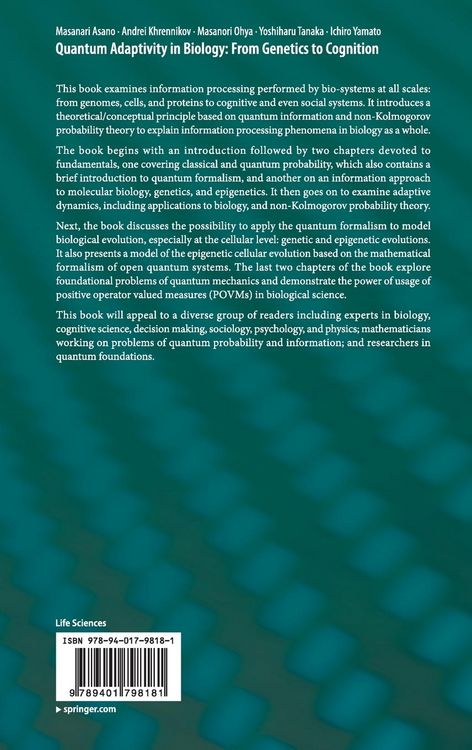 Produktbild: Quantum Adaptivity in Biology: From Genetics to Cognition