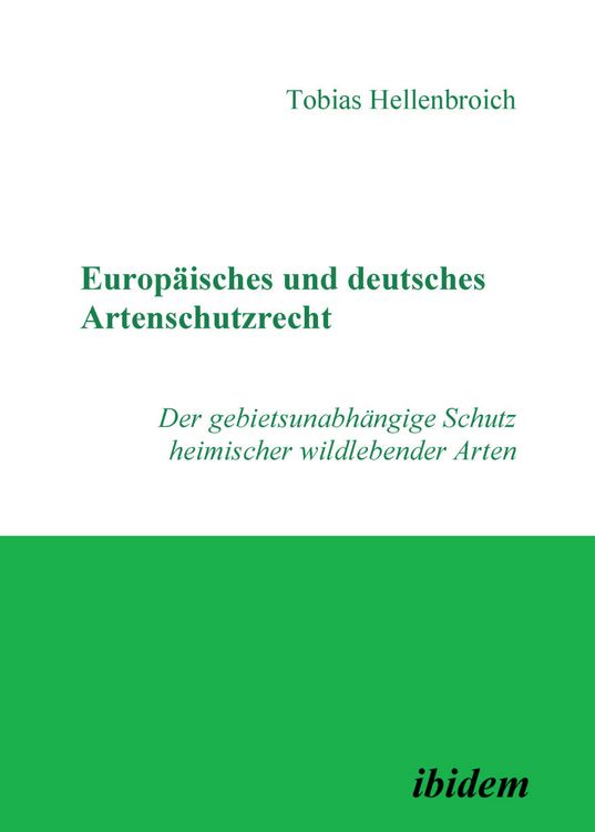 Produktbild: Europ&auml;isches und deutsches Artenschutzrecht