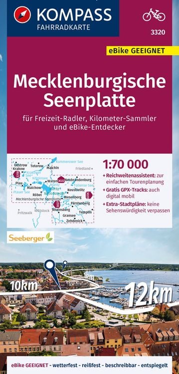 Produktbild: Fahrradkarte 3320 Mecklenburgische Seenplatte 1:70.000