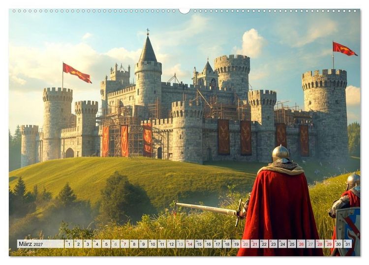 Produktbild: Camelot &ndash; Aufstieg und Fall einer Legende (hochwertiger Premium Wandkalender 2027 DIN A2 quer), Kunstdruck in Hochglanz