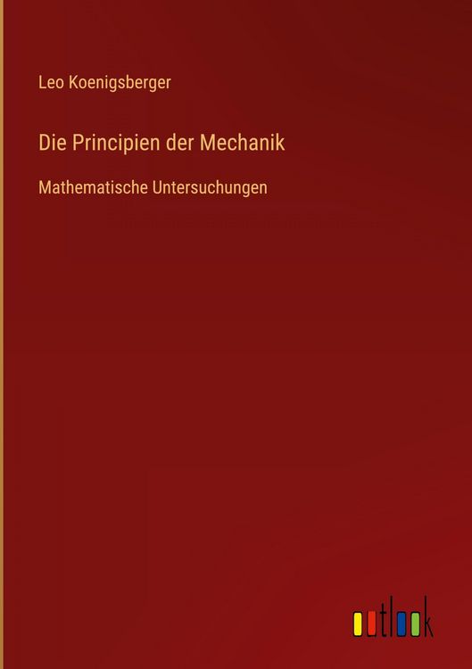 Produktbild: Die Principien der Mechanik