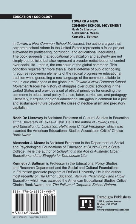 Produktbild: Toward a New Common School Movement