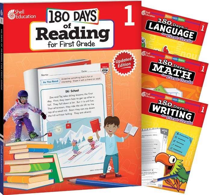 Produktbild: 180 Days(tm) Reading, Math, Writing, & Language for Grade 1: 4-Book Set