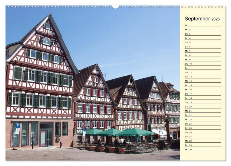 Produktbild: Calw erleben (Wandkalender 2026 DIN A2 quer), CALVENDO Monatskalender