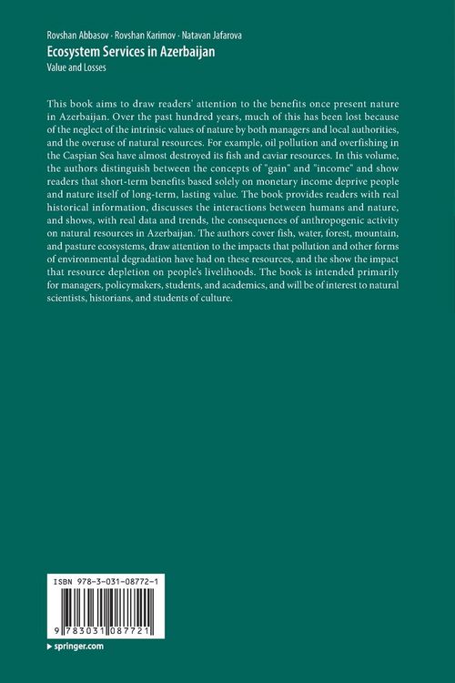 Produktbild: Ecosystem Services in Azerbaijan