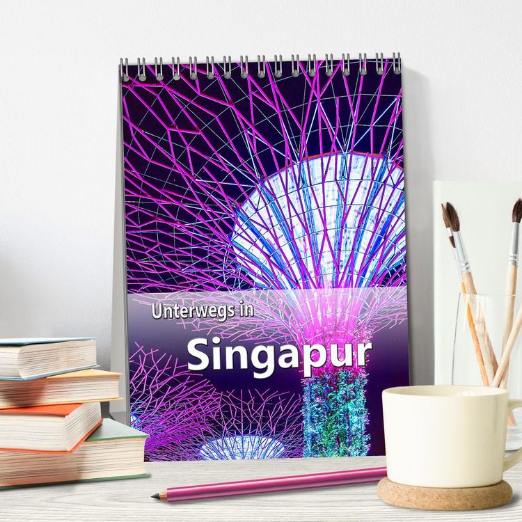 Produktbild: Unterwegs in Singapur (Tischkalender 2026 DIN A5 hoch), CALVENDO Monatskalender