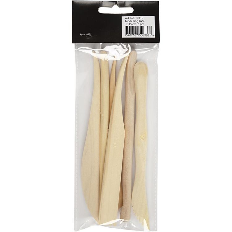Produktbild: Creativ Company Modellierholz-Set, L 15 cm, 6 Stk