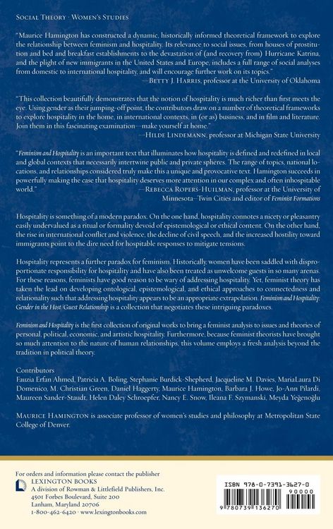 Produktbild: Feminism and Hospitality