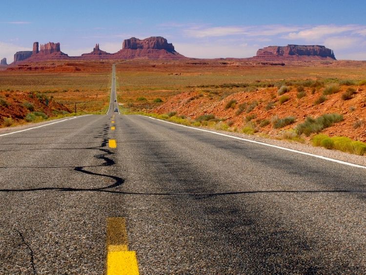 Produktbild: CALVENDO Puzzle Highway 163 zum Monument Valley | 1000 Teile Lege-Gr&ouml;&szlig;e 64x48cm Foto-Puzzle f&uuml;r gl&uuml;ckliche Stunden