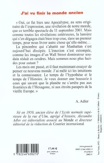 Produktbild: J'ai vu finir le monde ancien