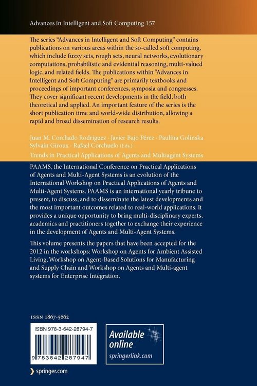 Produktbild: Trends in Practical Applications of Agents and Multiagent Systems