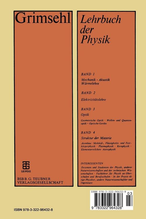 Produktbild: Grimsehl Lehrbuch der Physik