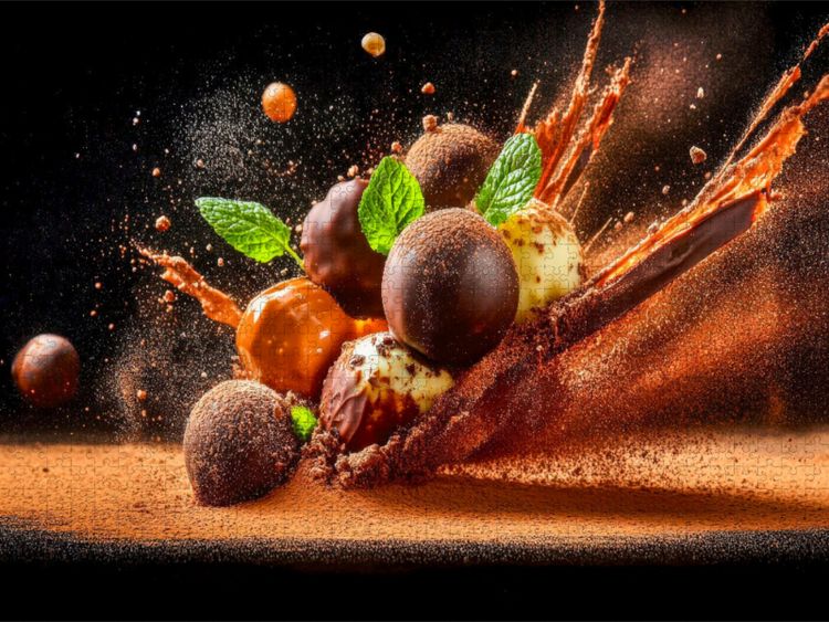 Produktbild: CALVENDO Puzzle Pralinen und Schokolade | 1000 Teile Lege-Gr&ouml;&szlig;e 64x48cm Foto-Puzzle f&uuml;r gl&uuml;ckliche Stunden
