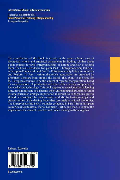 Produktbild: Public Policies for Fostering Entrepreneurship