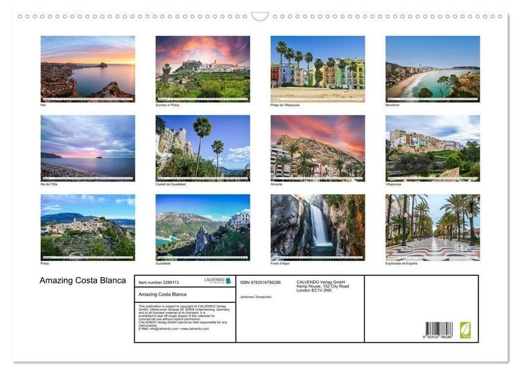 Produktbild: Amazing Costa Blanca (Wall Calendar 2027 DIN A2 landscape), CALVENDO 12 Month Wall Calendar