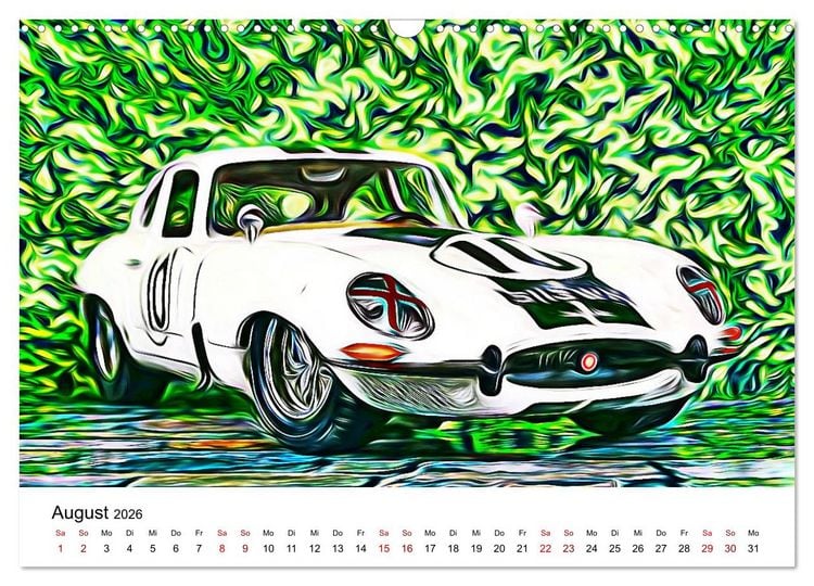 Produktbild: Cars'n'Arts - Digital Artwork von Jean-Louis Glineur (Wandkalender 2026 DIN A3 quer), CALVENDO Monatskalender
