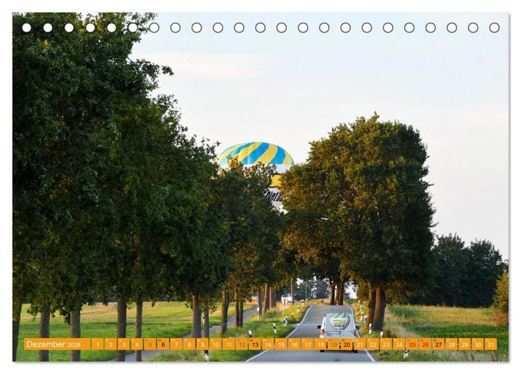 Produktbild: Hei&szlig;luftballone - Bunte Riesen im Norden (Tischkalender 2026 DIN A5 quer), CALVENDO Monatskalender